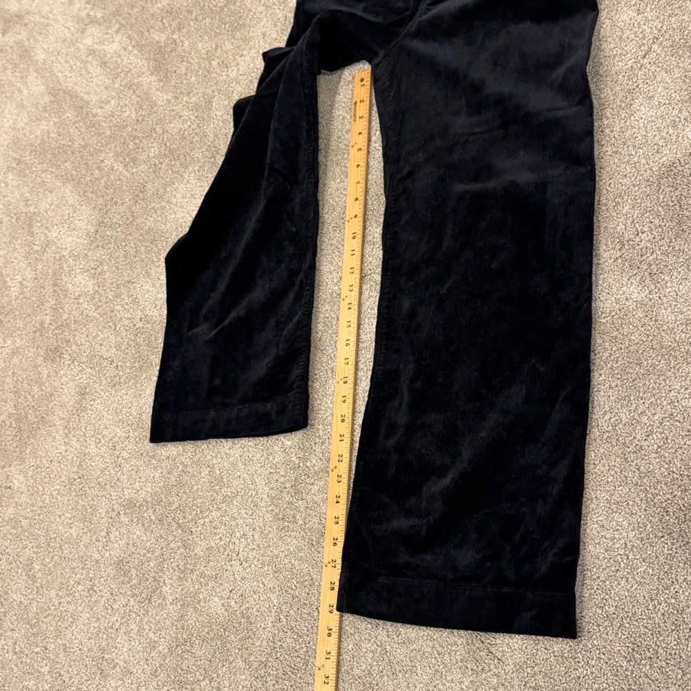 Anthropologie Maeve Colette Navy Blue Corduroy Cropped Wide Leg Pants size 29 - Picture 7 of 12